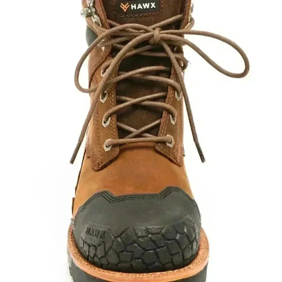 Hawx Men's Legion Steel Toe Brown Work Boots - Picture 2 of 6